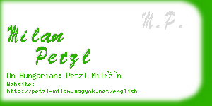 milan petzl business card